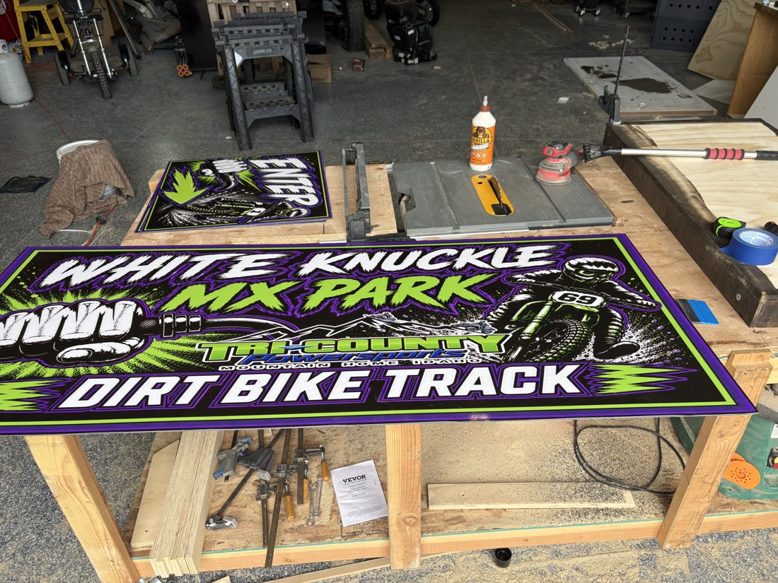 White Knuckle MX Park — rigid panel