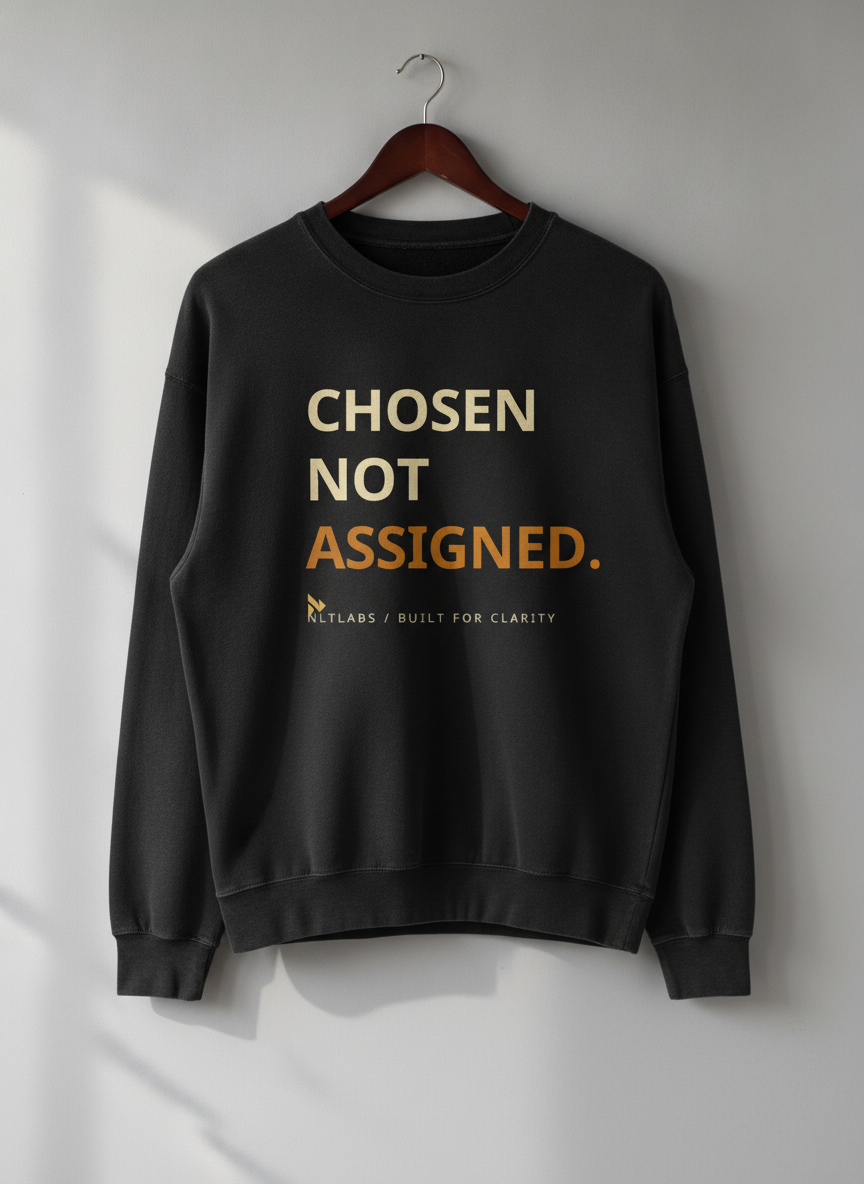 CHOSEN NOT ASSIGNED black sweat