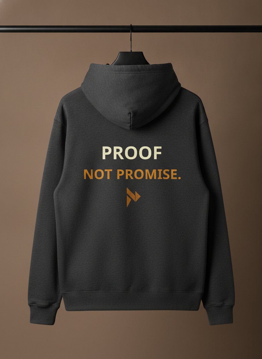 PROOF NOT PROMISE hoodie back