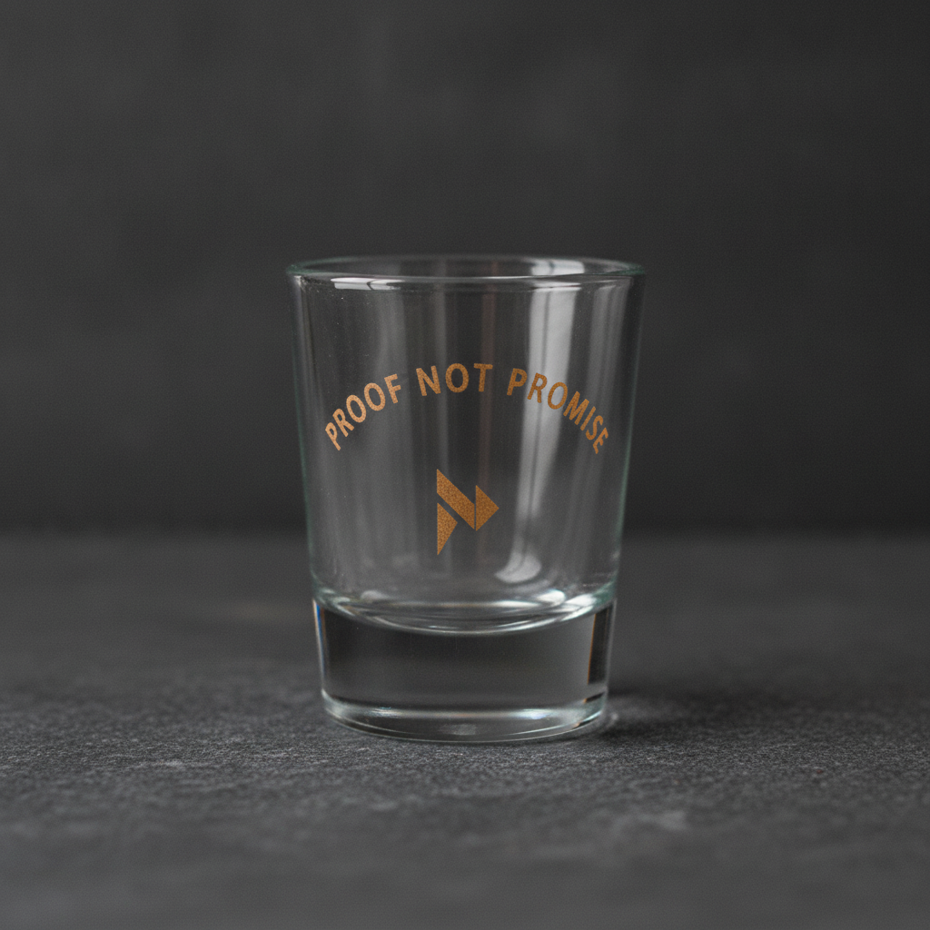 PROOF NOT PROMISE shot glass
