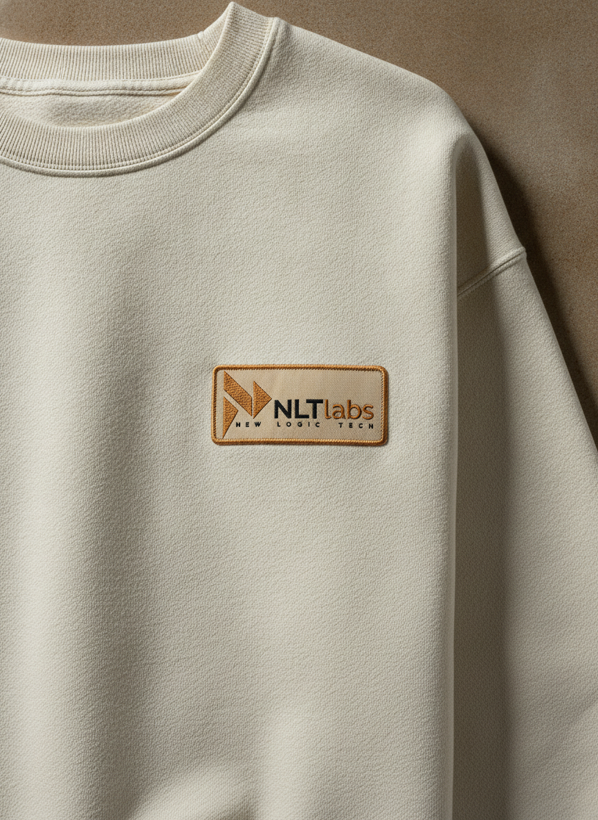 NLTLABS cream woven patch sweat